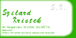 szilard kristek business card